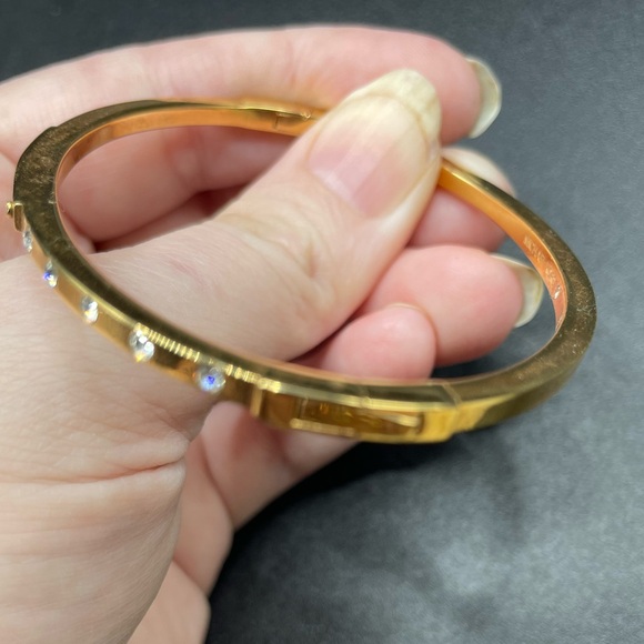 Michael Kors Gold Bangle with Crystal Accents - Picture 4 of 5